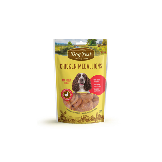 CHICKEN MEDALLIONS FOR ADULT DOGS 90g