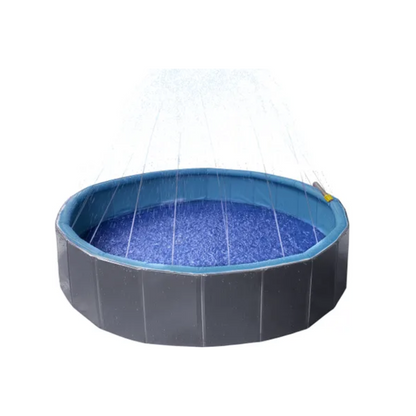 SWIMMING POOL SPRINKLE ROUND BLUE & DARK GREY