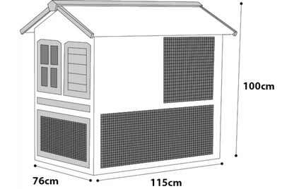 CHICKEN HOUSE CONDO SCANDIC WHITE