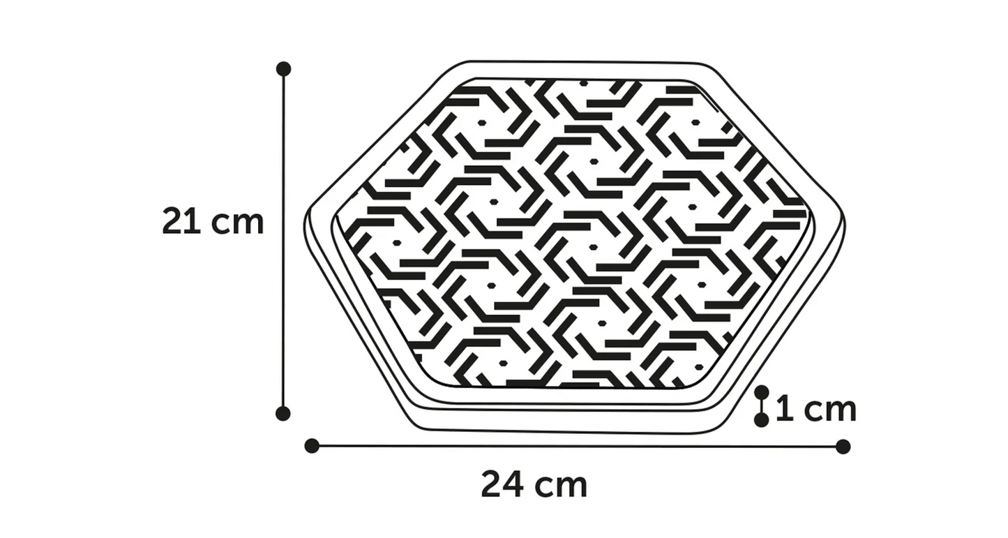 LICK PAD JELLY HEXAGON MULTIPLE COLOURS