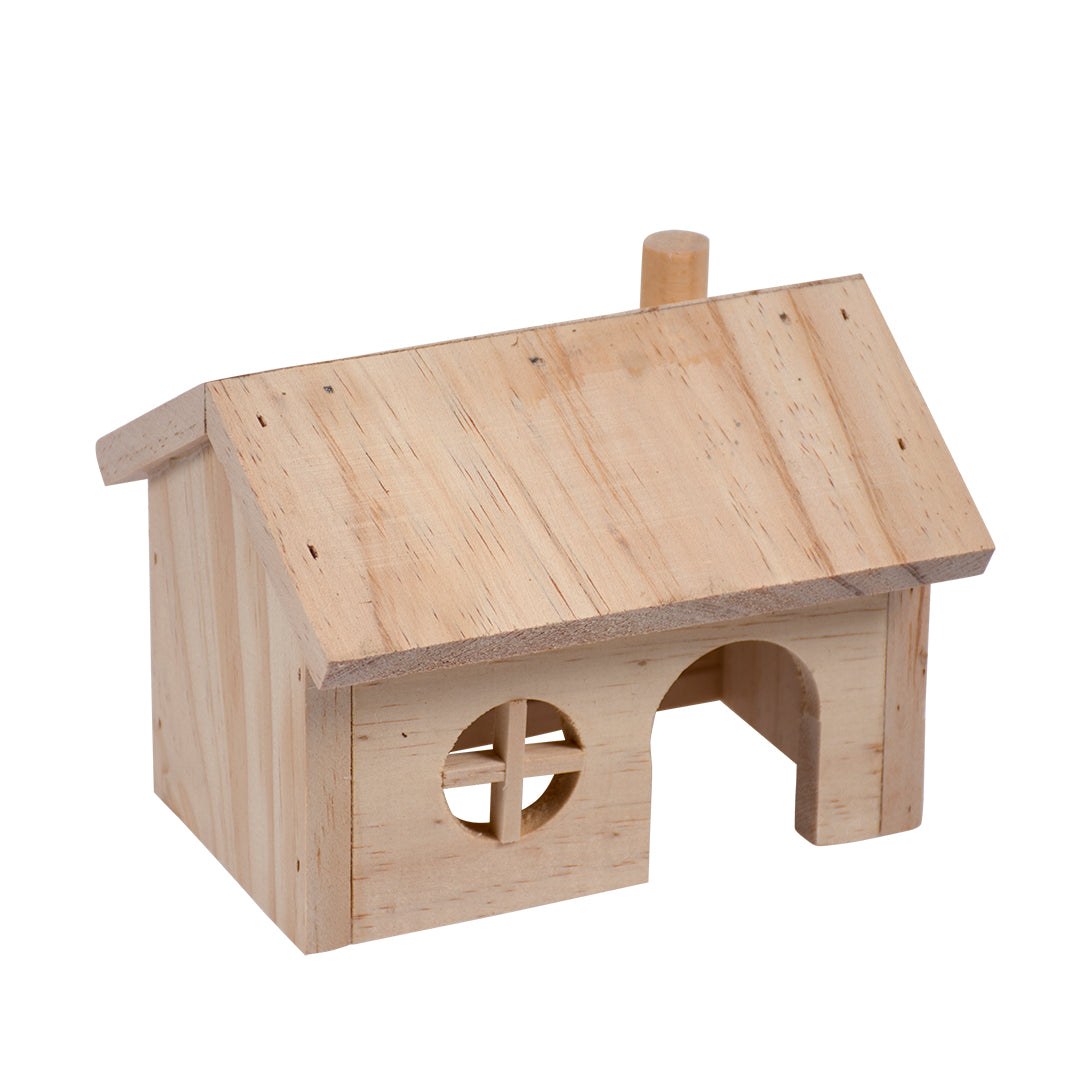 SMALL ANIMAL WOODEN LODGE GABLE ROOF