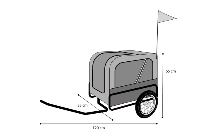 BICYCLE TRAILER ROMERO RED & GREY