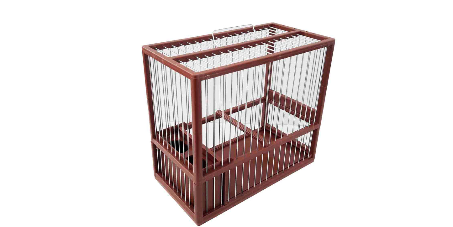 CONCURSO CAGE BROWN PLASTIC AND GALVANIZED STEEL