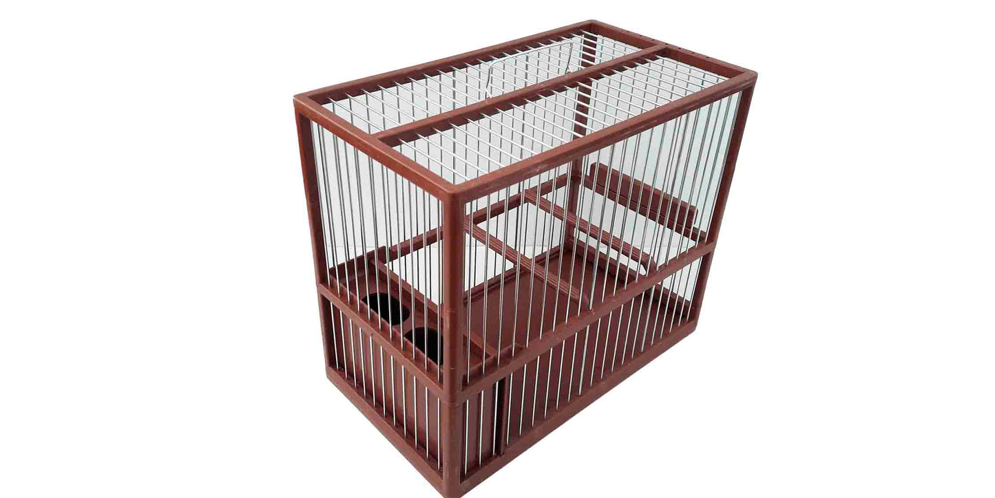 CONCURSO CAGE BROWN PLASTIC AND GALVANIZED STEEL