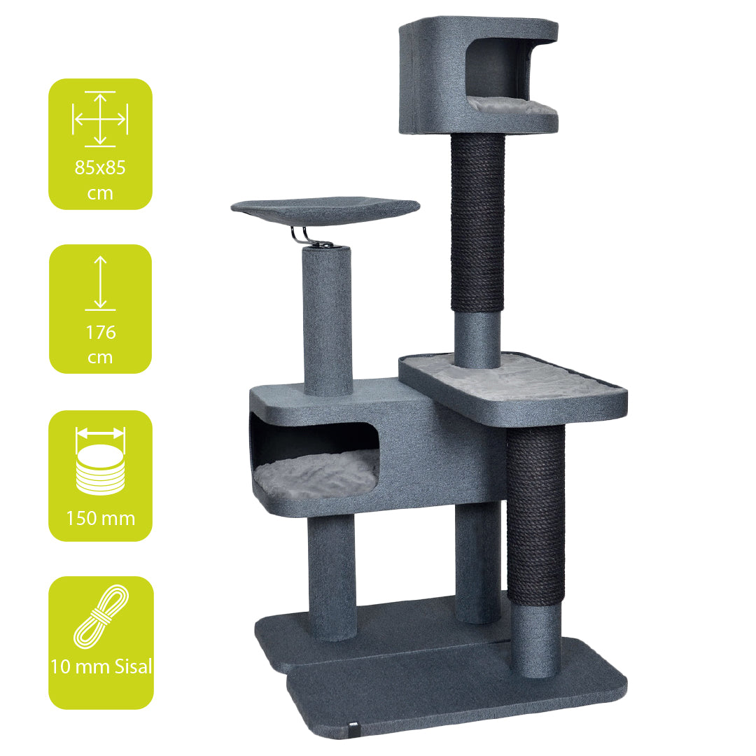 CAT SCRATCHING TREE ESJA BLACK/ANTHRACITE