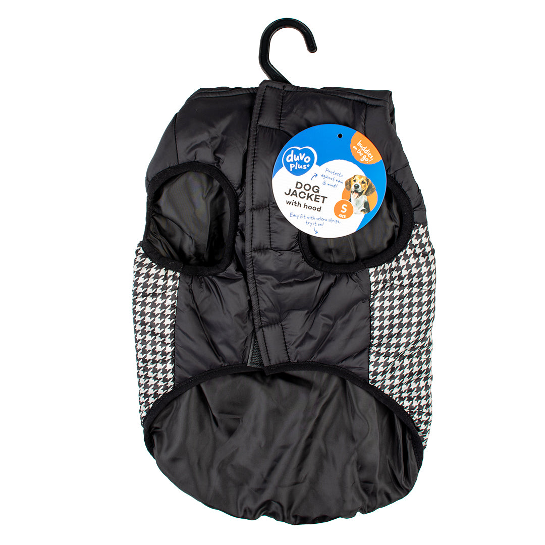 DOG JACKET PUFFER - BLACK AND WHITE