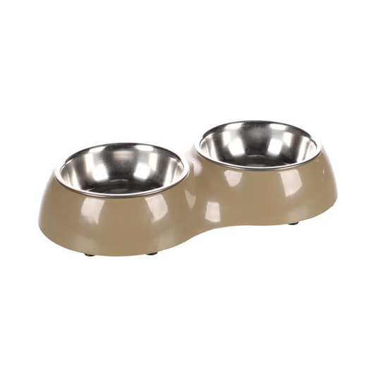 FEEDING AND DRINKING BOWL DUO DINNER DIVAR TAUPE