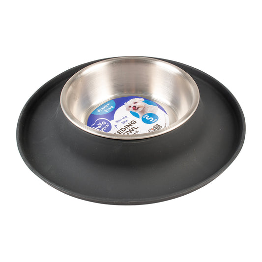 FEEDING BOWL NO-SPILL SILICONE BLACK