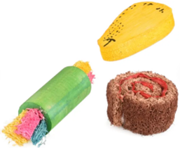 RODENT TOY ERNIE TUBE PEAR WRAP MIX