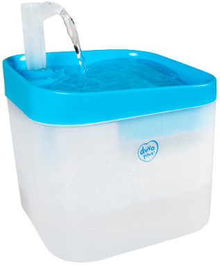 TRANSPARENT DRINKING FOUNTAIN BLUE/WHITE