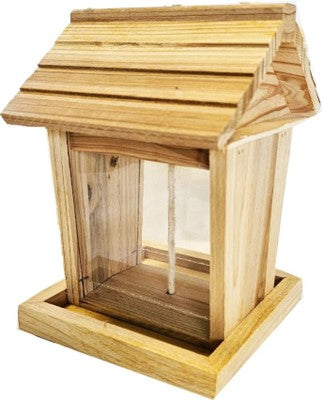 WOODEN GARDEN BIRD FEEDER