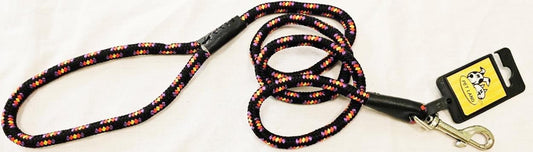 ROPE LEAD WITH LEATHER BINDER
