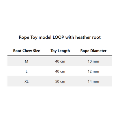 ROPE TOY LOOP WITH HEATHER ROOT