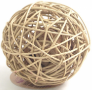 RATTAN WOOBBLE BALL (LARGE) Ø15cm