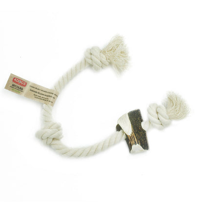 ROPE TOY KNOT WITH ANTLER EASY