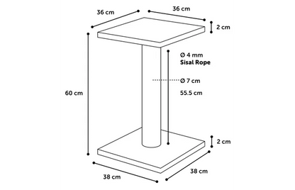 SCRATCH POLE SCOLETTE GREY