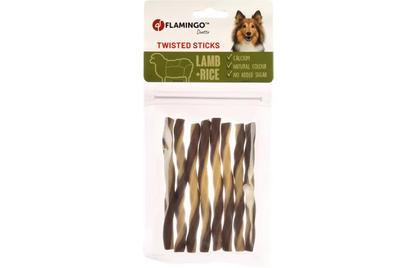SNACKS DUETTO TWISTED SMALL STICKS LAMB & RICE 85G