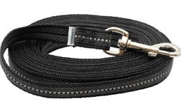 RUBBERIZED TRACKING-LEASH WITHOUT HANDLE BLACK