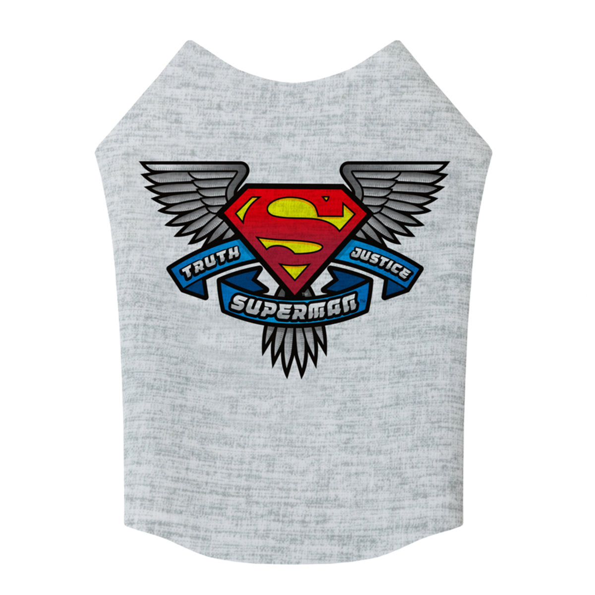 WAUDOG CLOTHES DOG SHIRT, SUPERMAN LOGO DESIGN