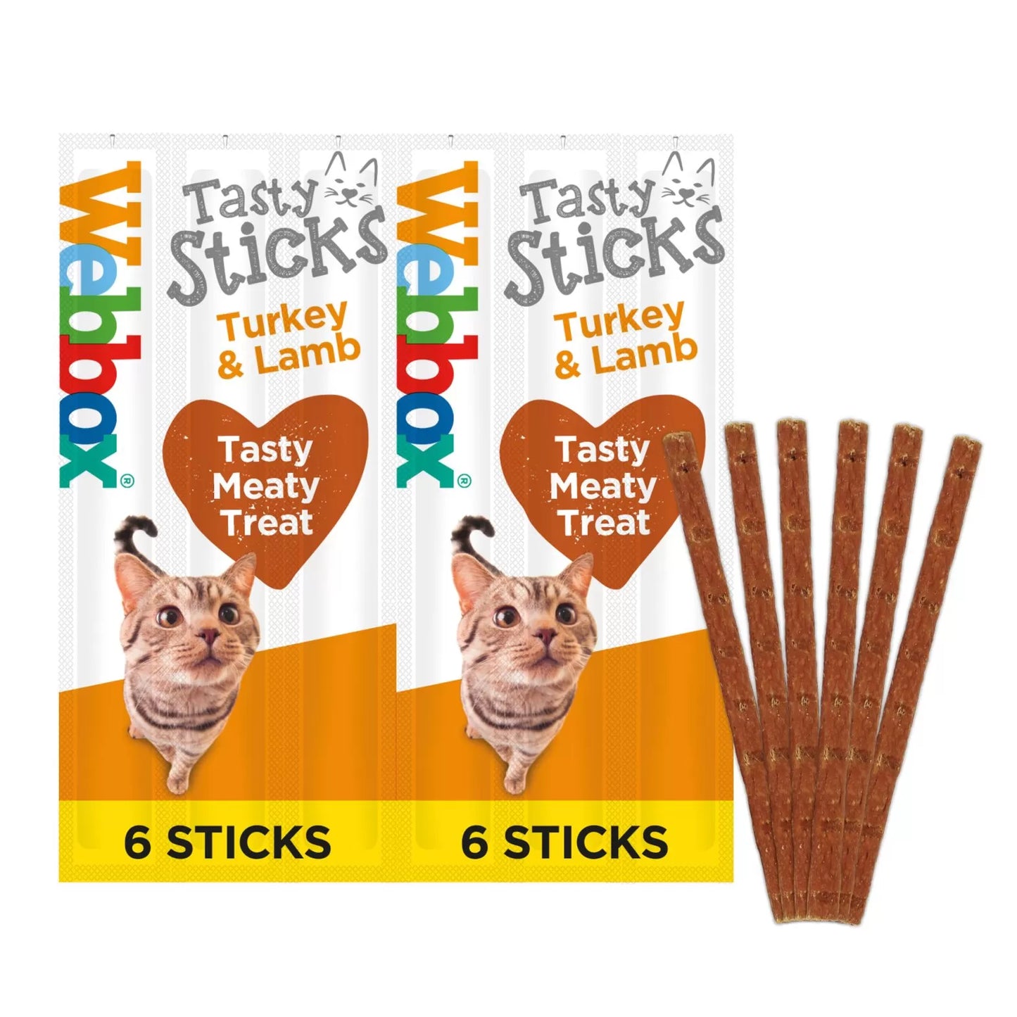 6 x CAT STICKS TURKEY & LAMB 30G