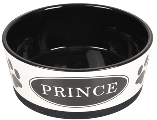 BOWL DOG KENZO CERAMIC NO-SLIP BLACK/WHITE