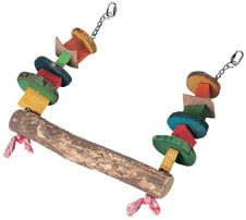 PARROT TOY SWING W/BEADS