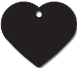 TAG HEART LRG BLACK