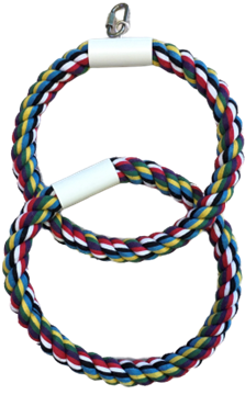 DOUBLE CIRCLE ROPE BIRD TOY