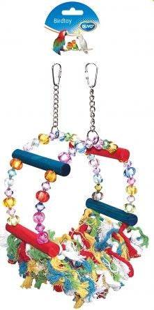 PARROT TOY CAGE SWING WITH BEADS HAMMOCK