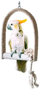 BIRD TOY SISAL SWING