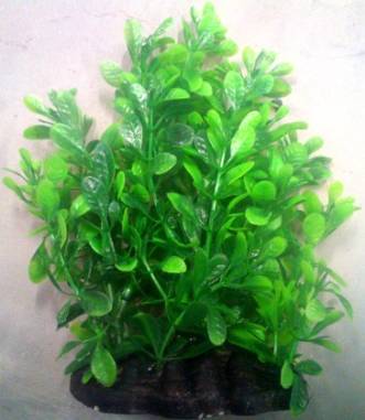 PLASTIC PLANT GREEN ROUND LEAF