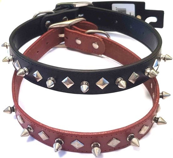 LEATHER SPIKE DOG COLLAR