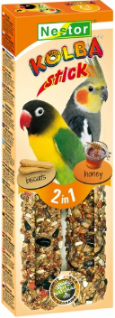 2x COCATIEL-LOVEBIRD STICKS  2 IN 1 BISCUIT / HONEY 115gr