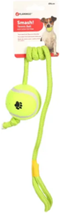 TOY SMASH TENNIS BALL WITH ROPE YELLOW Ø6cm