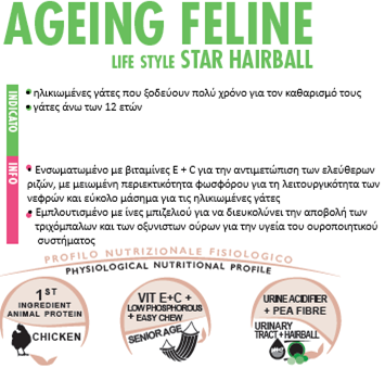 ΓΑΤΑ UNICA ΤΑΞΗ AGING FELINE STAR HAIRBALL