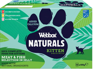 WEEBOX NATURALS KITTEN SELECTION JELLY WET CAT FOOD 12x100g