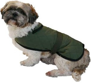 GREEN QUILTED DOG COAT  35-40CM