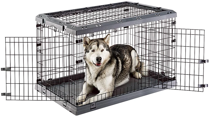 Open top dog crate