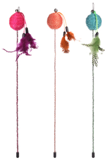 CAT DANGLER GLITTY + BALL ASSORTMENT 42cm