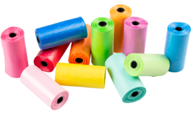 POO BAGS RAINBOW MULTICOLOUR  12 ROLLS OF 15xBAGS